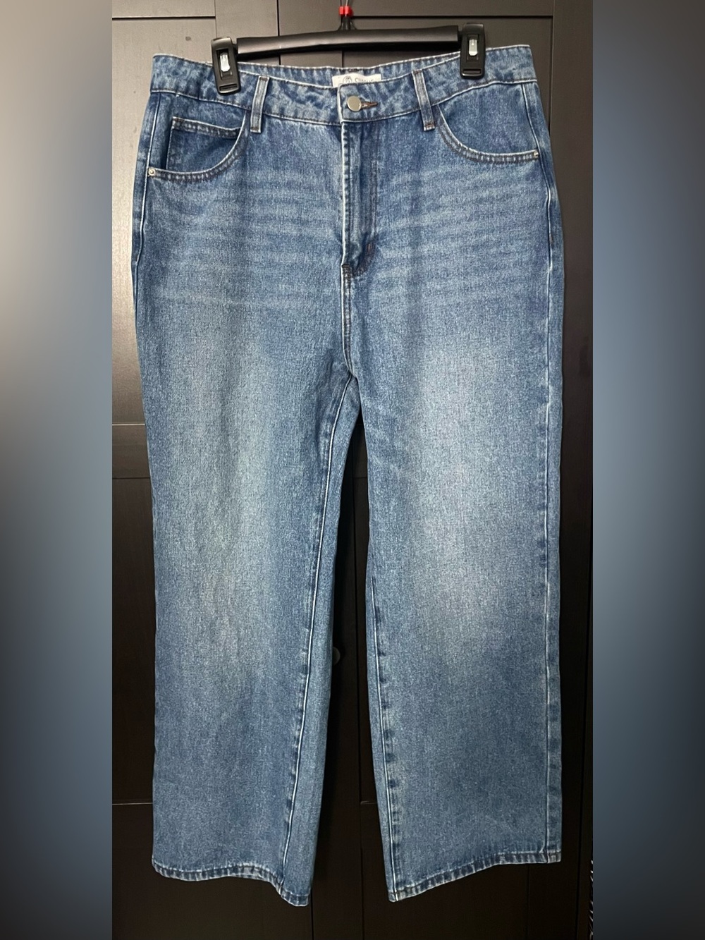 Cupshe ~ Women's Wide-Leg Jeans in Mid Blue Wash - NWOT - L